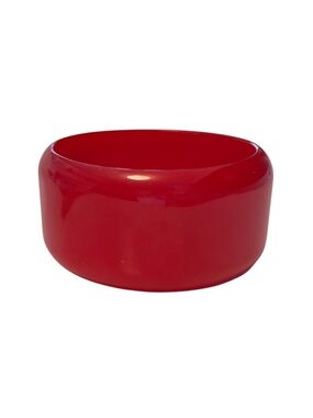 Genuine Vintage Wide Bakelite Bangle Bracelet Red!